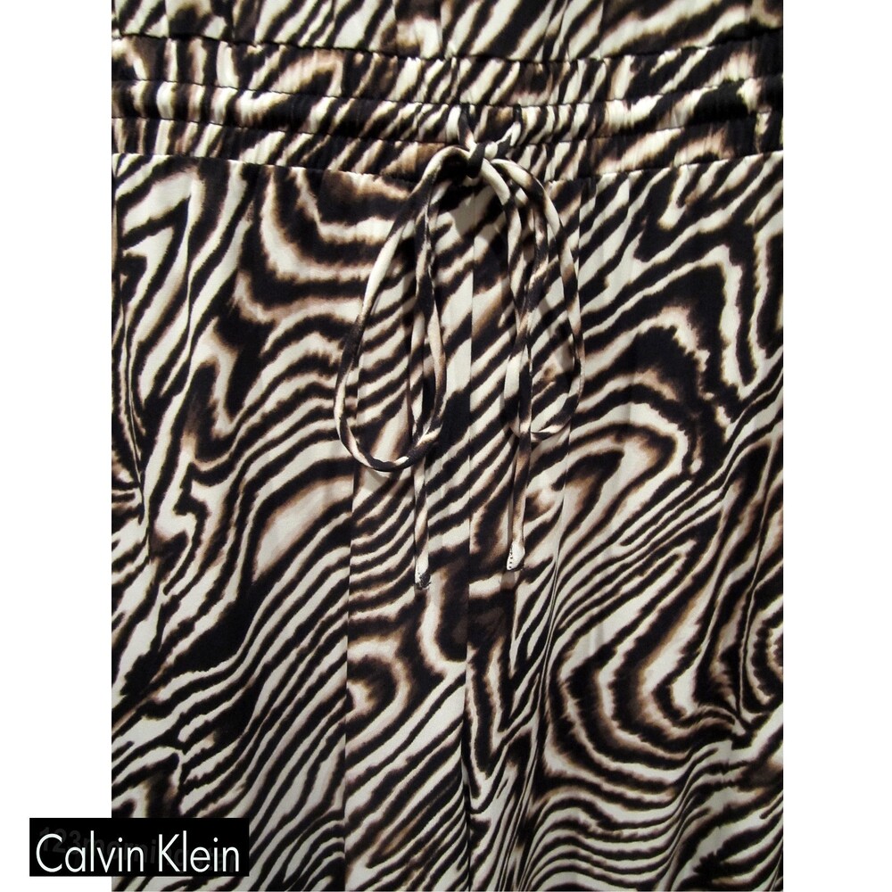 Calvin Klein NEW Black Combo Drawstring Sleeveles Jumpsuit - Picture 4 of 10